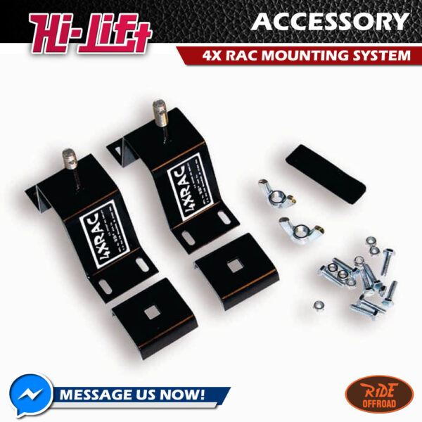 The Hi-Lift 4XRAC is for serious off-roaders who are looking for an easy, inexpensive way to stow their Hi-Lift Jack in a convenient, secure location. The 4xRAC is specifically designed to mount on flat surfaces such as bumpers or truck boxes.